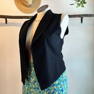 Vintage 90s USA Made Apache 100% Cotton Open Style Western Vest Size Large